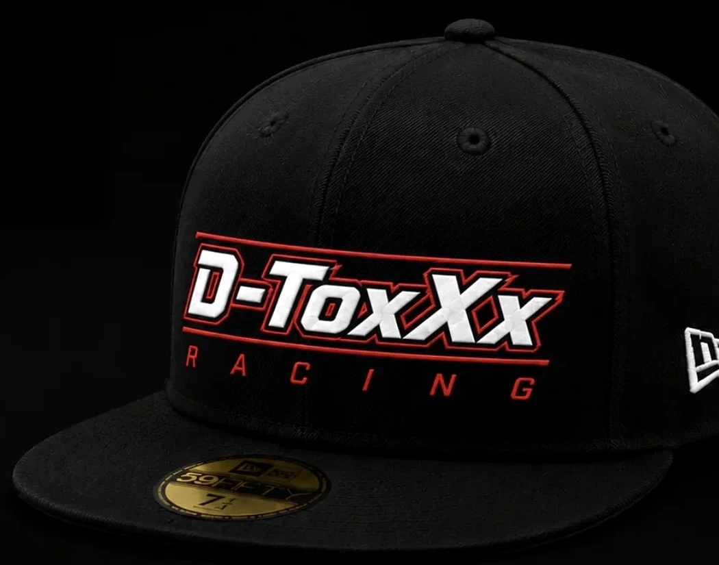 Original D-ToxXx black Racing Division snapback product photo, front three-quarter angle