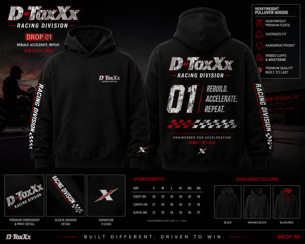 D-ToxXx Drop 01 Heavyweight Pullover Hoodie